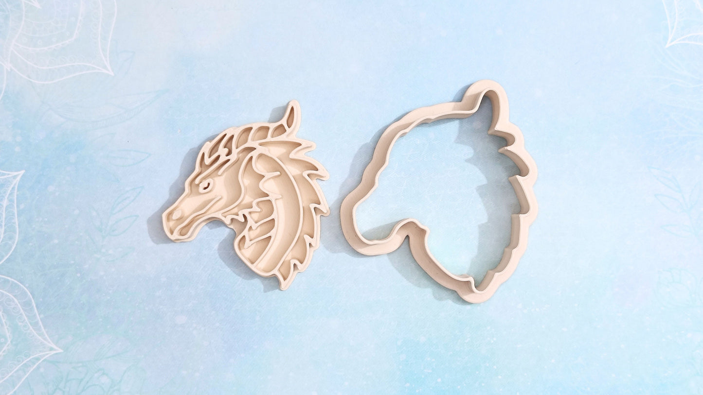 Dragon head, side - cookie cutter set