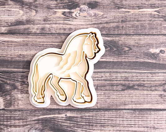 Friesian horse - cookie cutter set