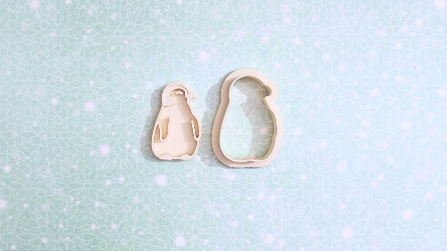 Turned baby penguin - cookie cutter set