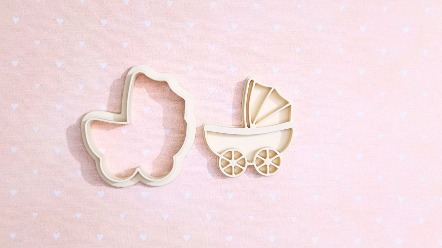 Baby carriage - cookie cutter set