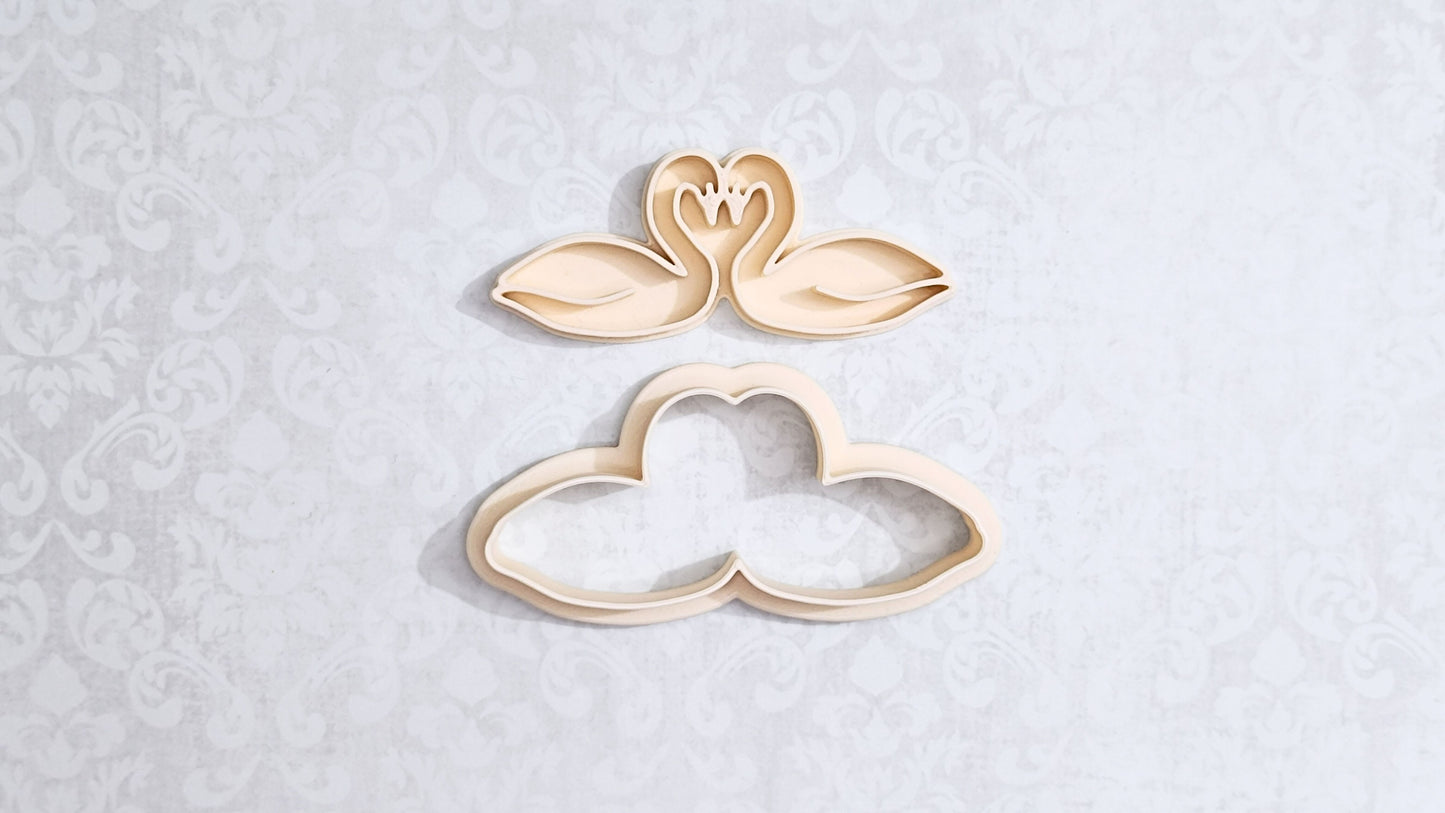 Swans in love - cookie cutter set