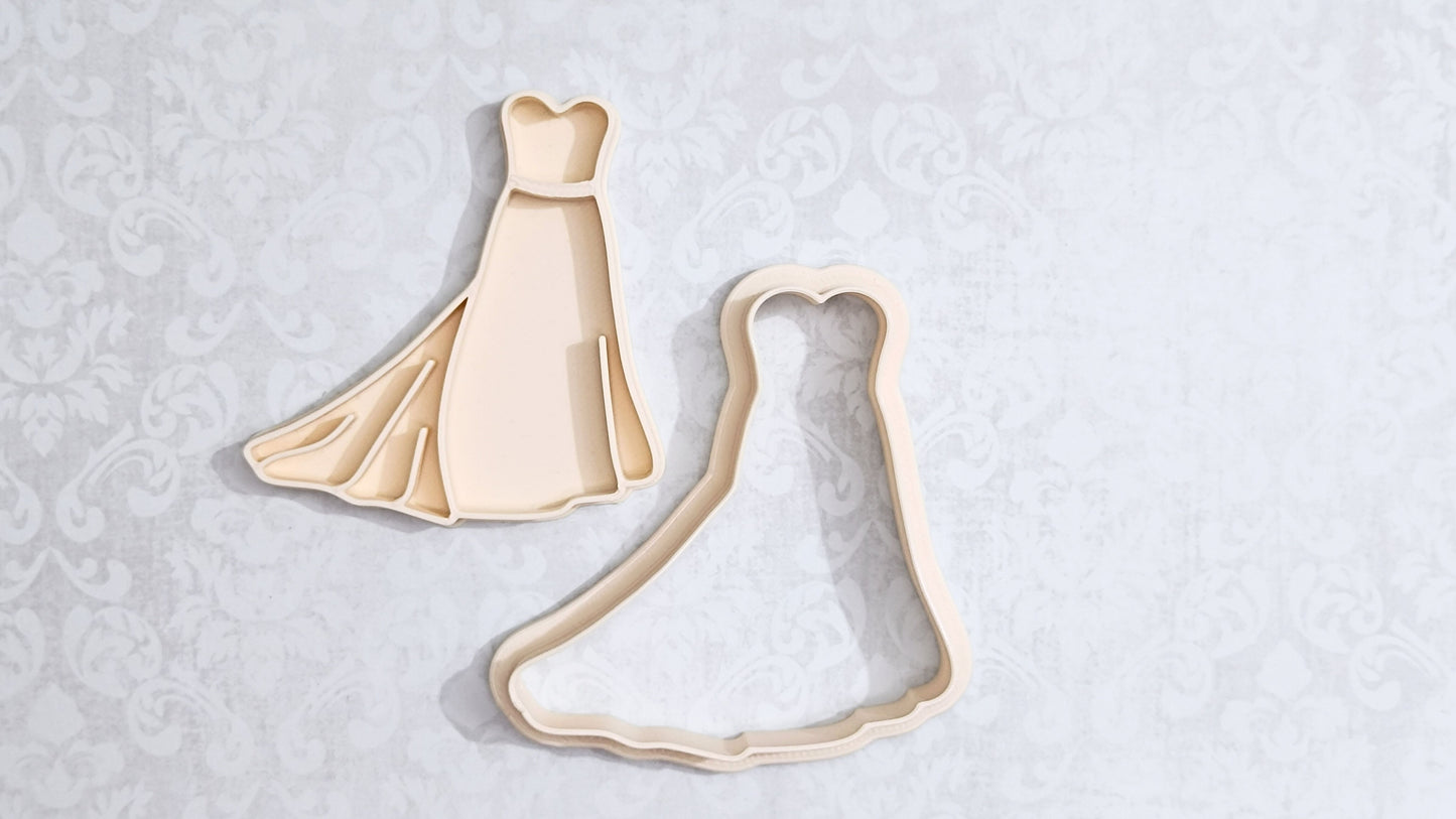 Wedding dress - cookie cutter set