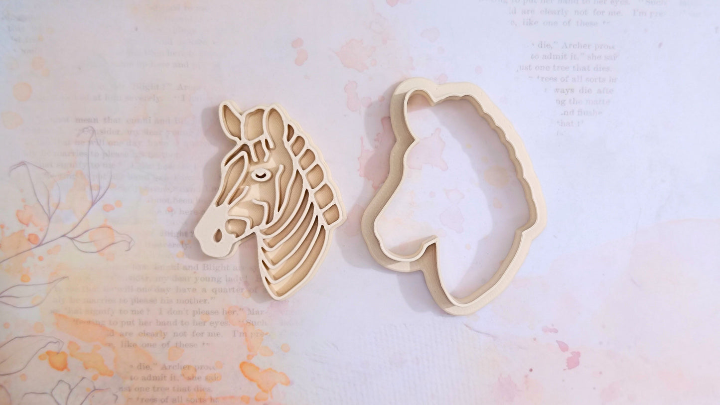 Zebra head - cookie cutter set