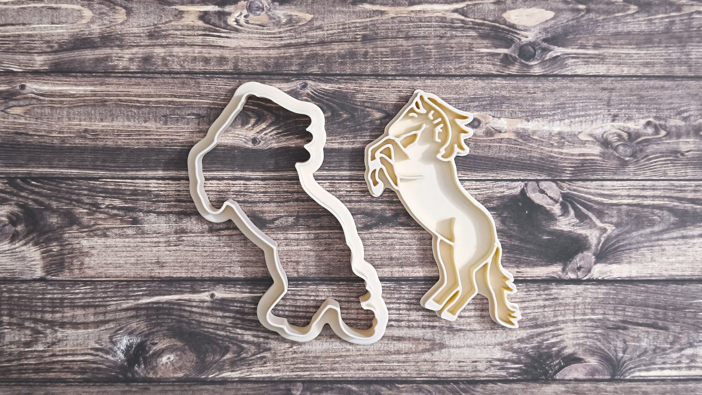 Mustang horse - cookie cutter set