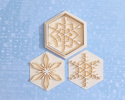 Snowflakes - cookie cutter set 3