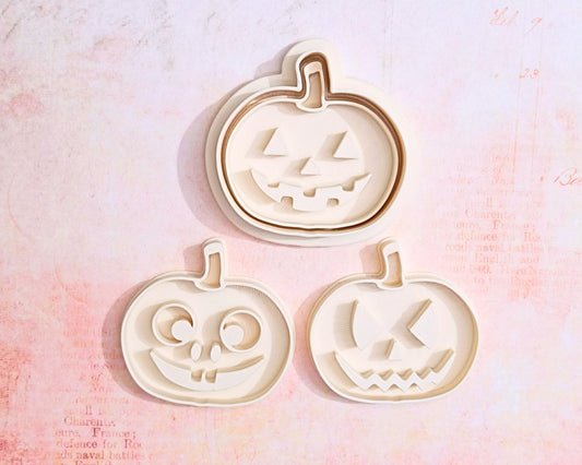 Pumpkin with faces - cookie cutter set