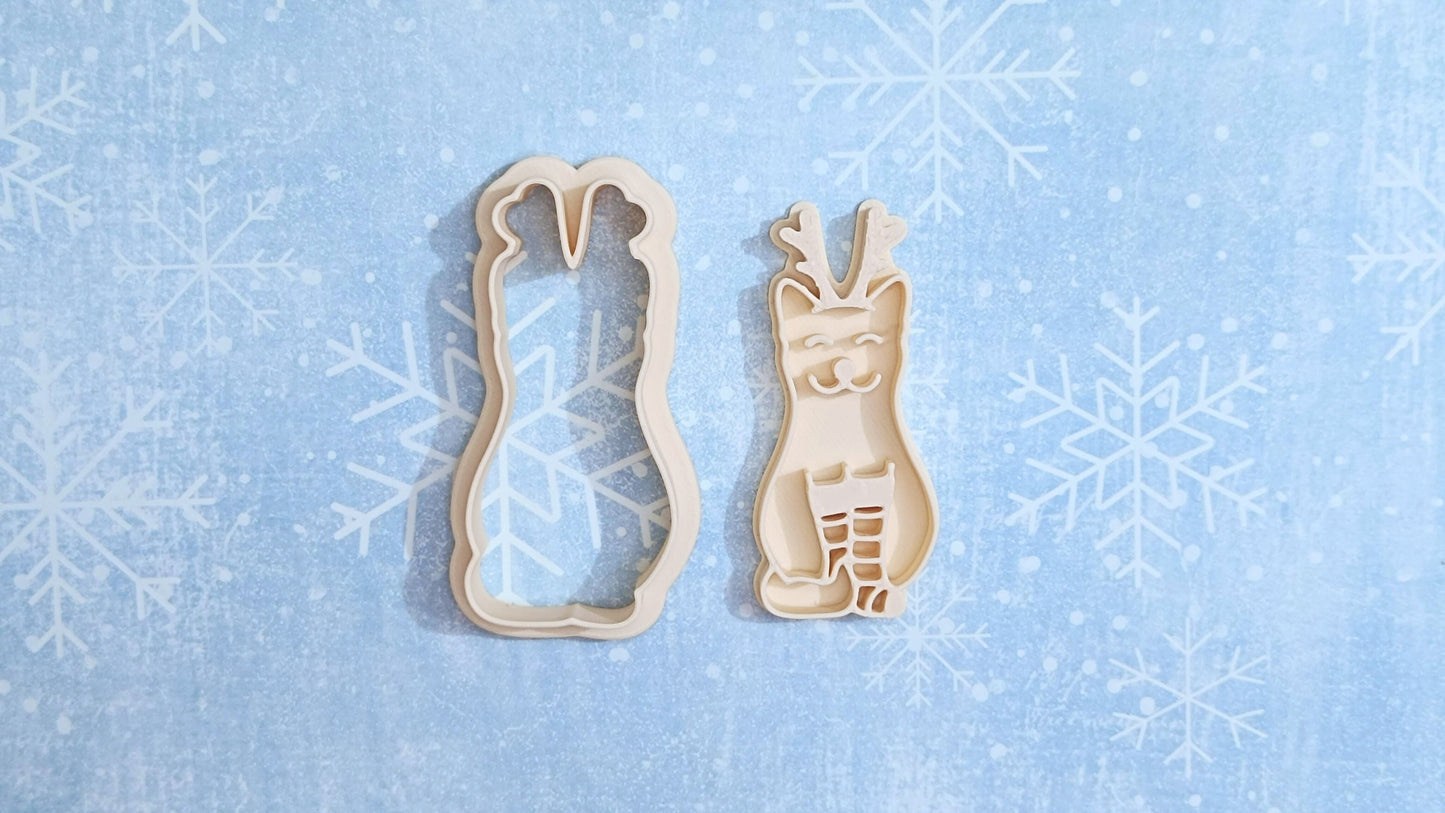 Christmas cat - cookie cutter set