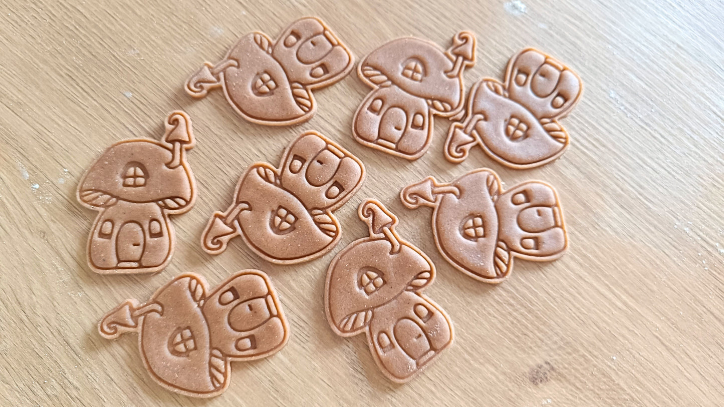 Mushroom house - cookie cutter set