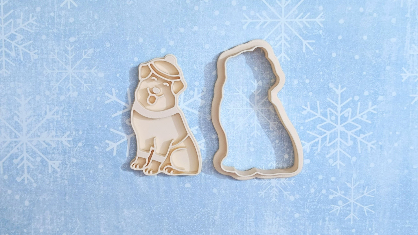 Christmas dog - cookie cutter set