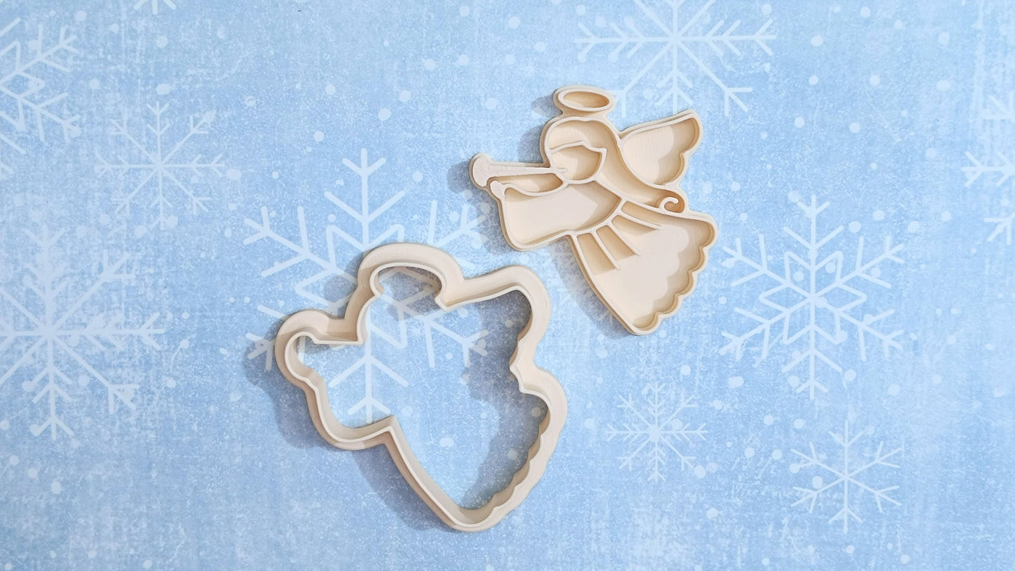 Angel with trumpet - cookie cutter set