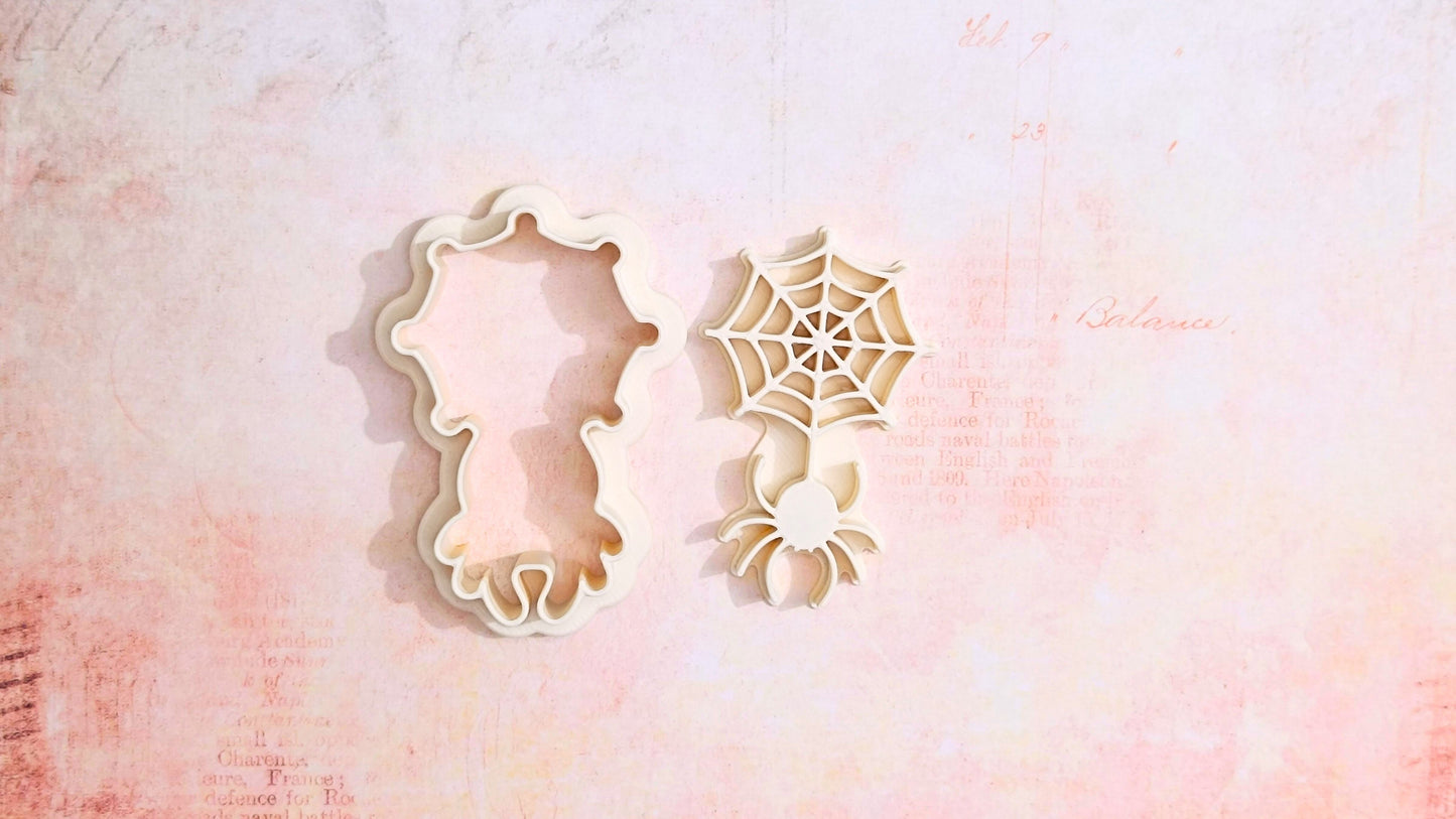 Spider on a web - cookie cutter set