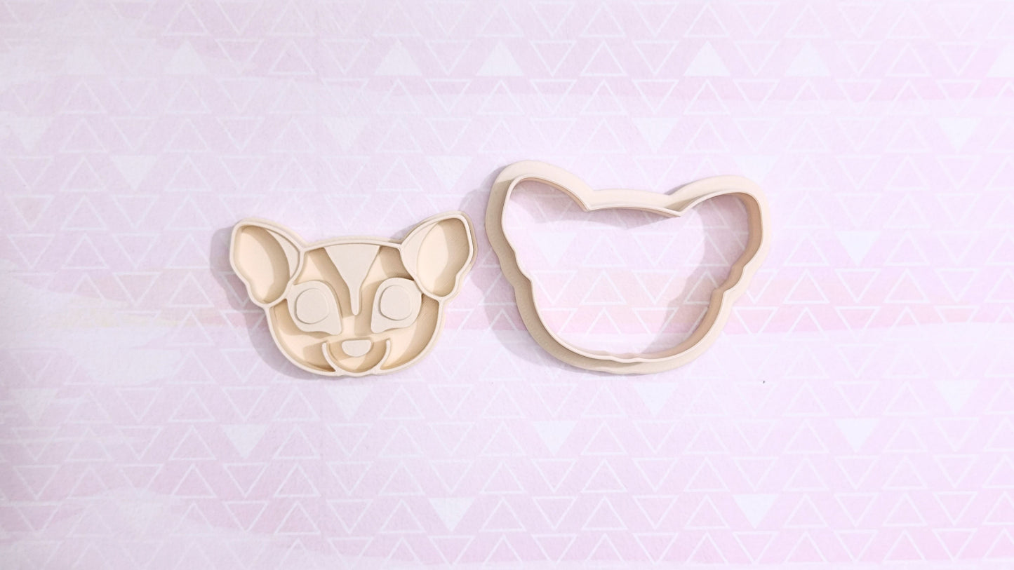 Sugar Glider, head - cookie cutter set