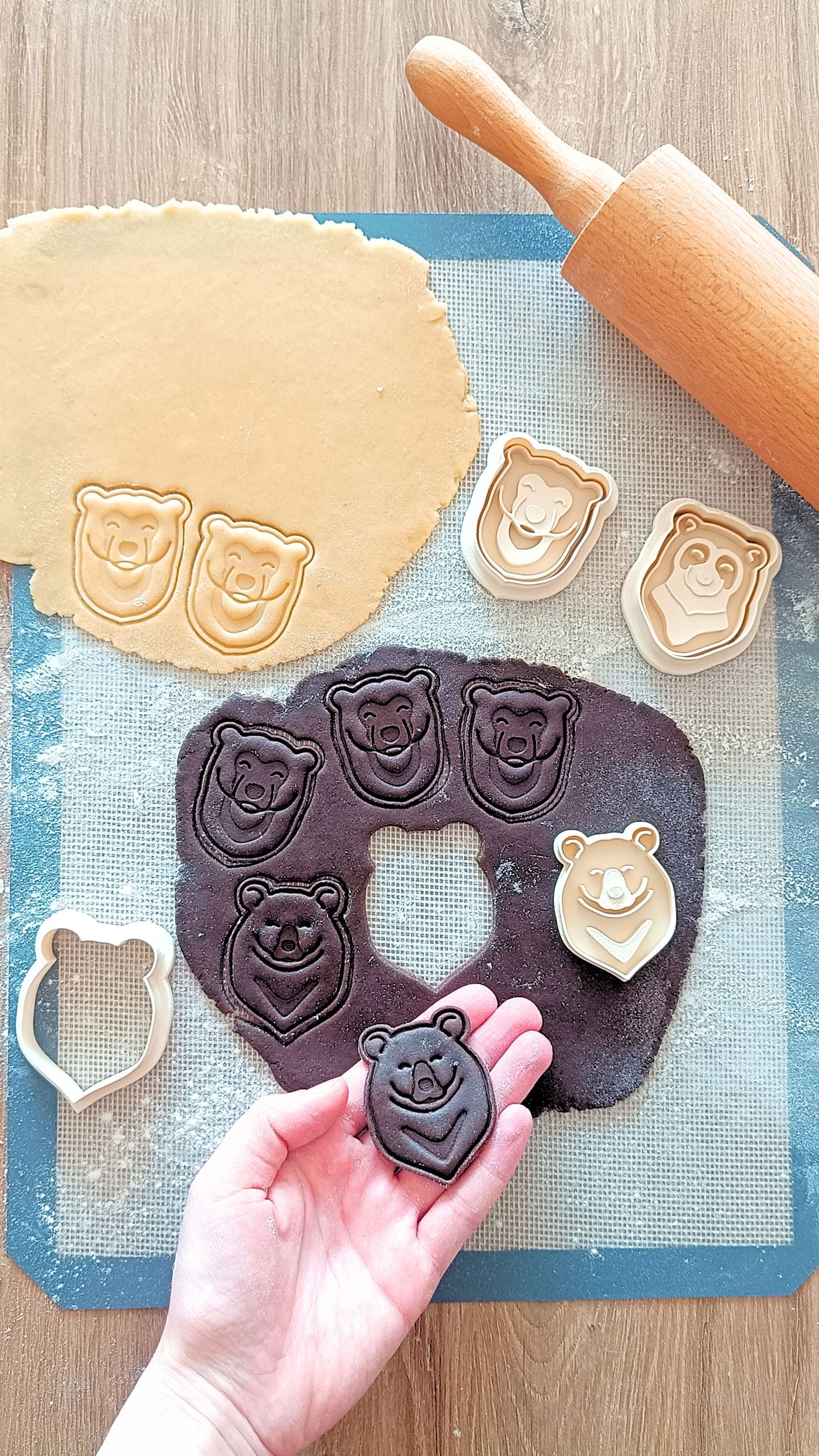 Asian black bear - cookie cutter set