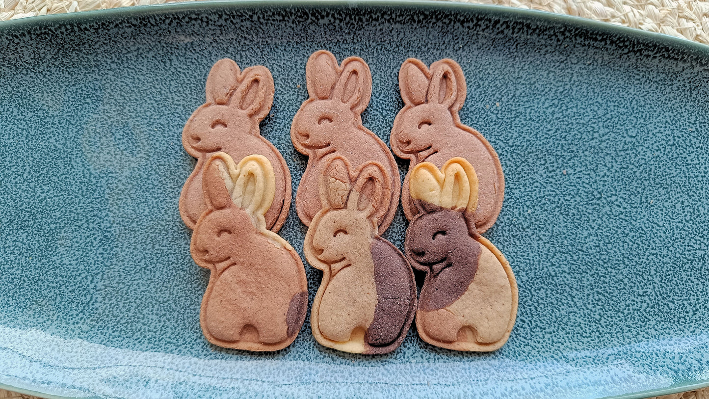 Turned bunny - cookie cutter set