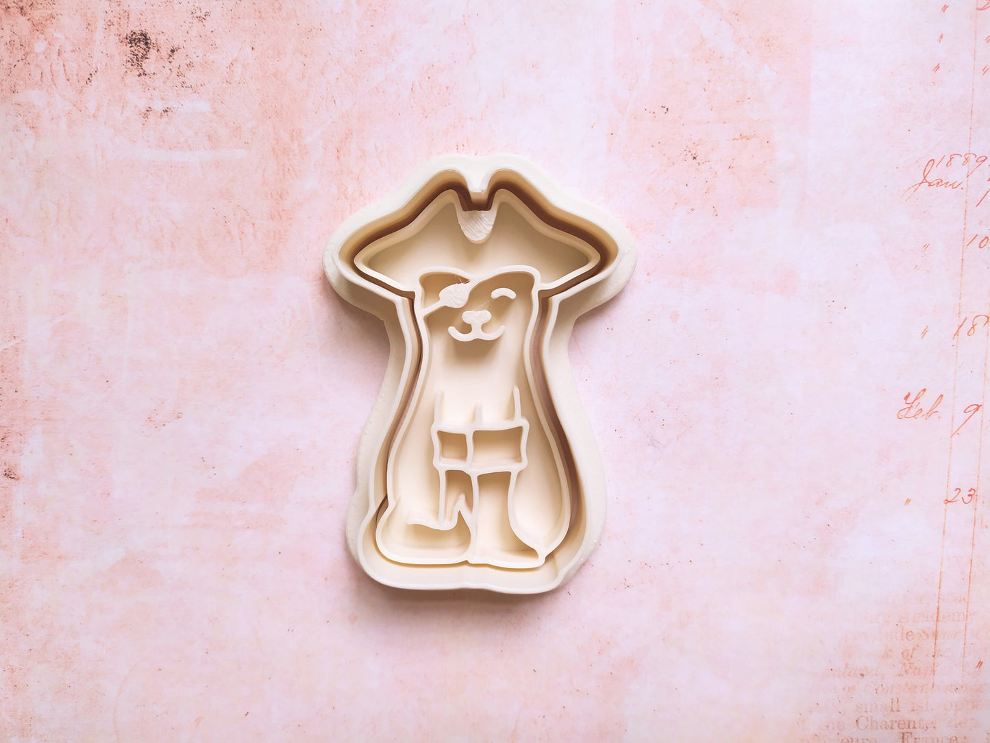 Cat in costume, pirate  - cookie cutter set