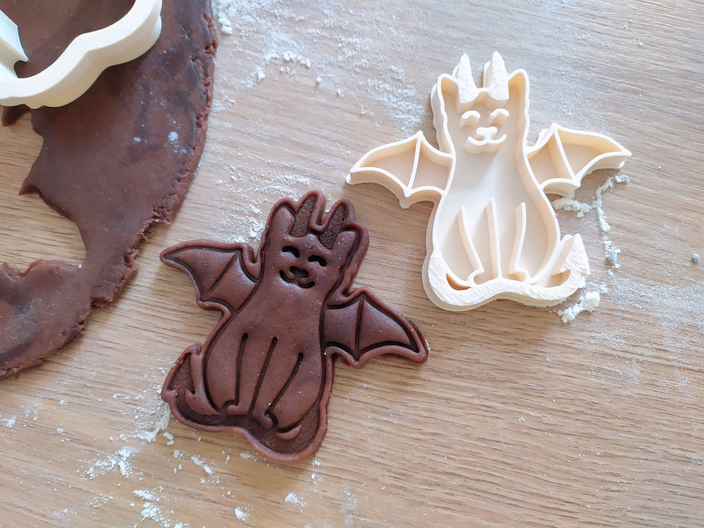 Cat in costume, demon  - cookie cutter set