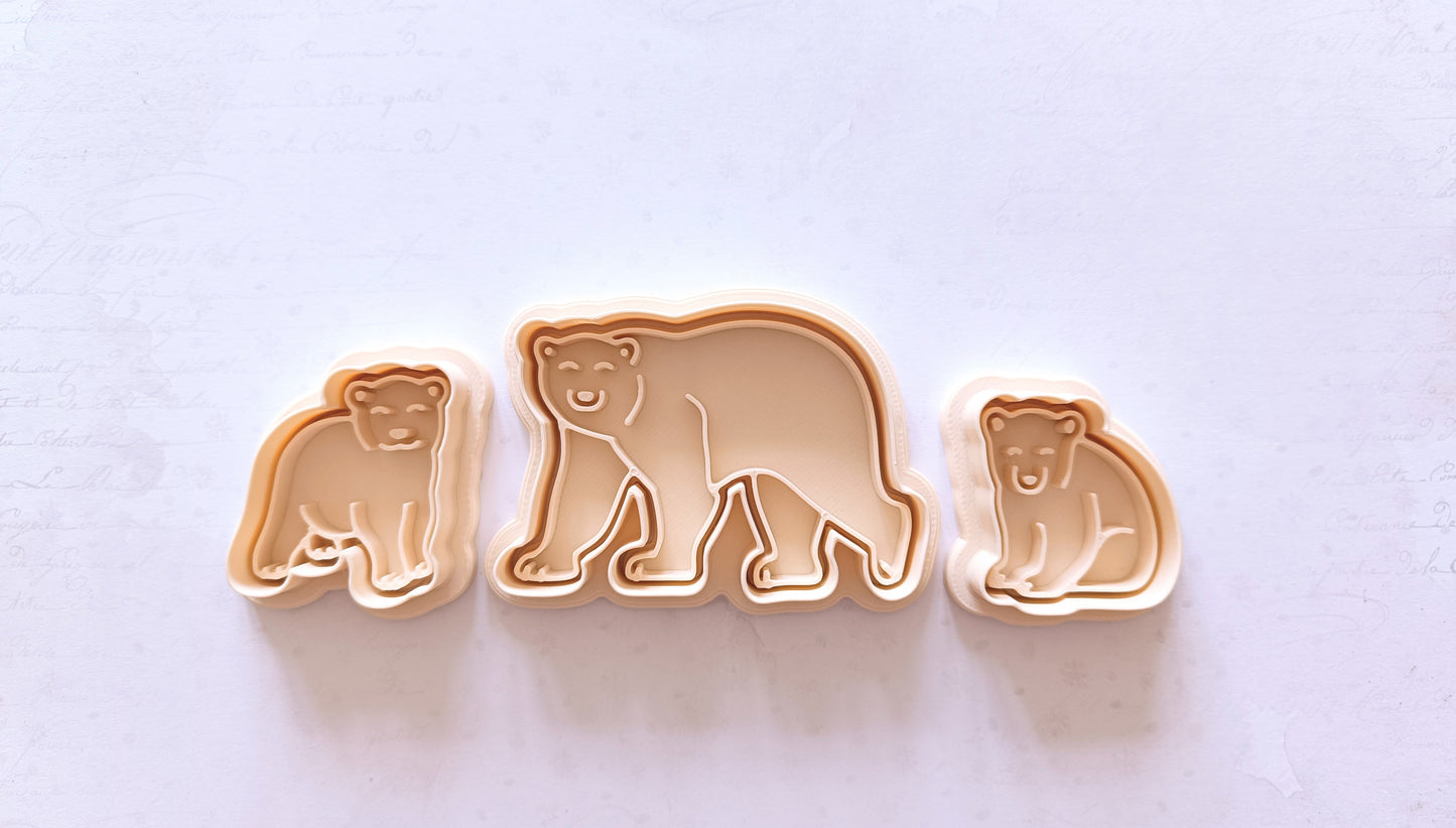 Baby bear, standing - cookie cutter set