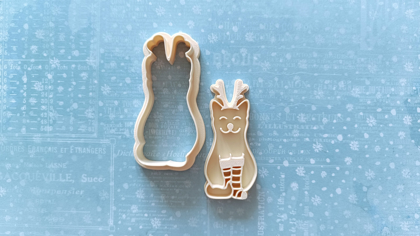 Christmas cat - cookie cutter set