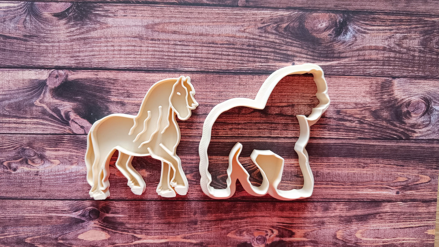 Friesian horse - cookie cutter set