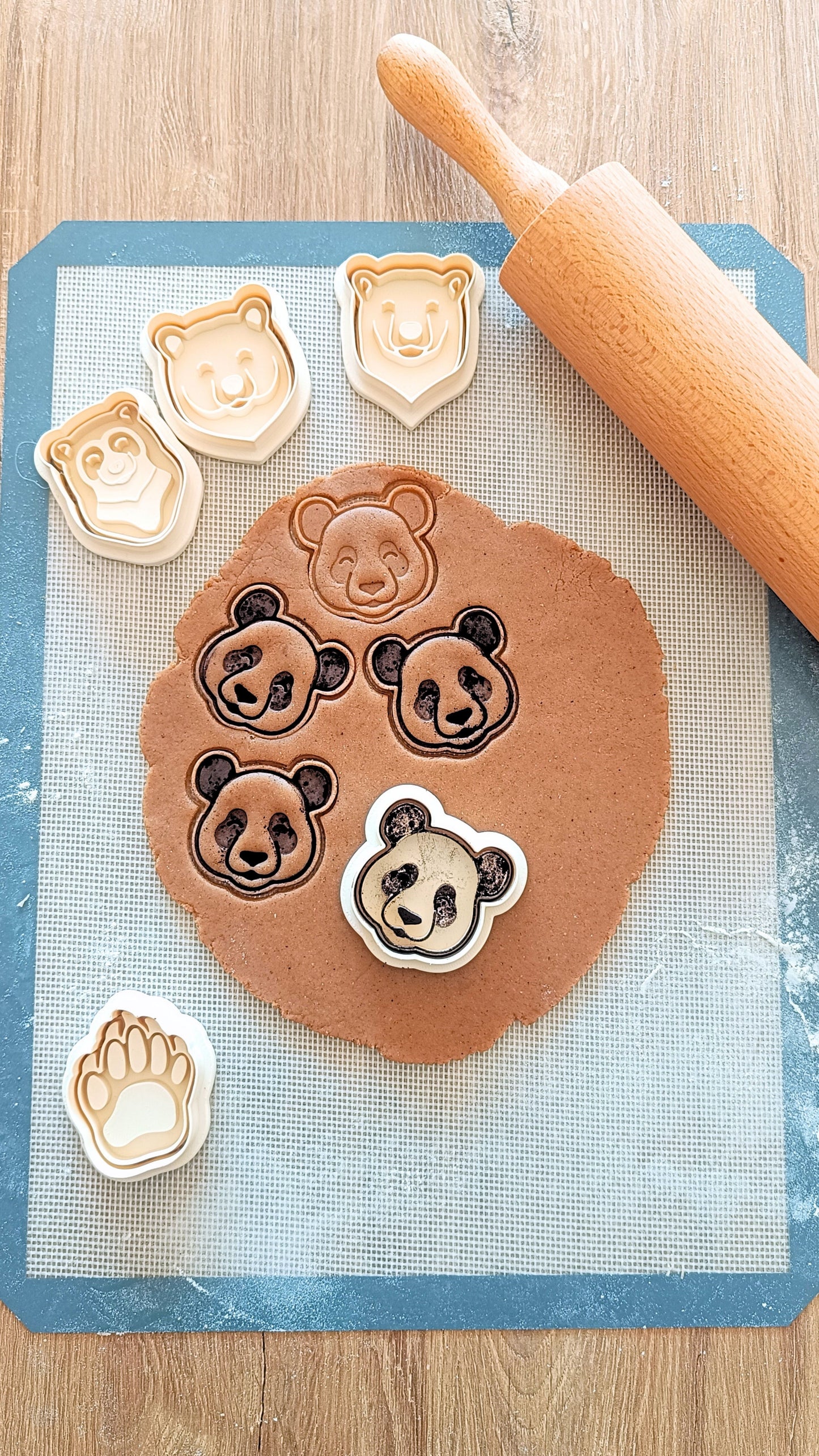 Panda head - cookie cutter set
