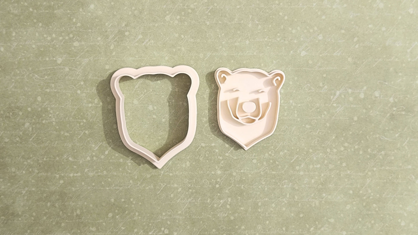 Polar bear head - cookie cutter set