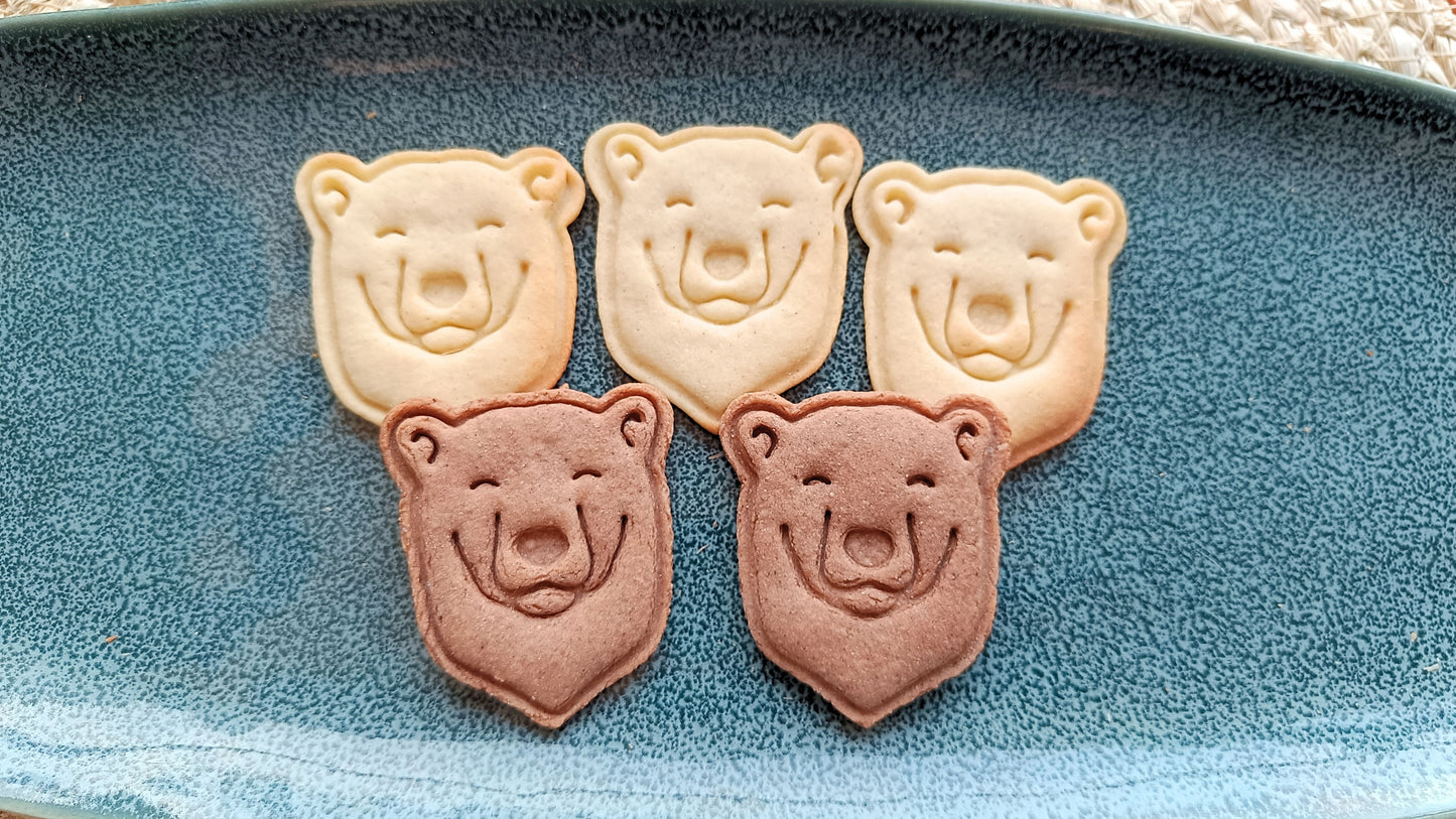 Polar bear head - cookie cutter set