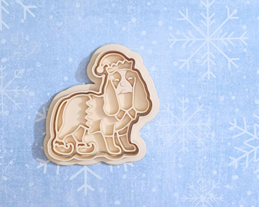 Christmas Cavalier king charles spaniel - cookie cutter set