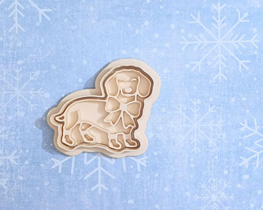 Christmas dachshund - cookie cutter set