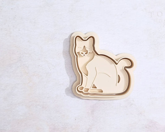 Tuxedo cat - cookie cutter set