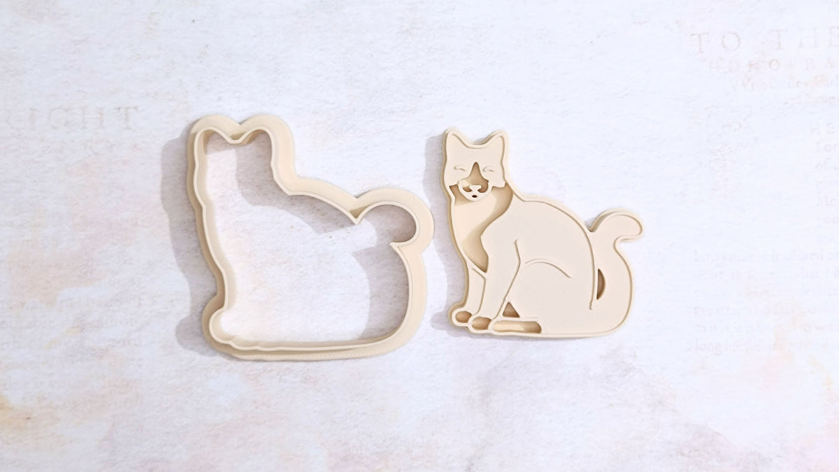 Tuxedo cat - cookie cutter set