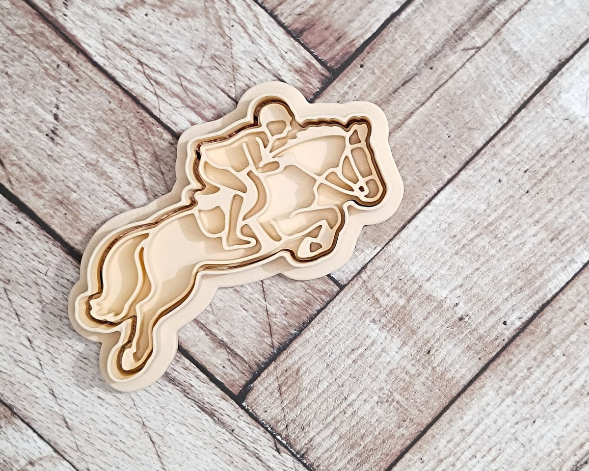 Showjumping horse with rider - cookie cutter set