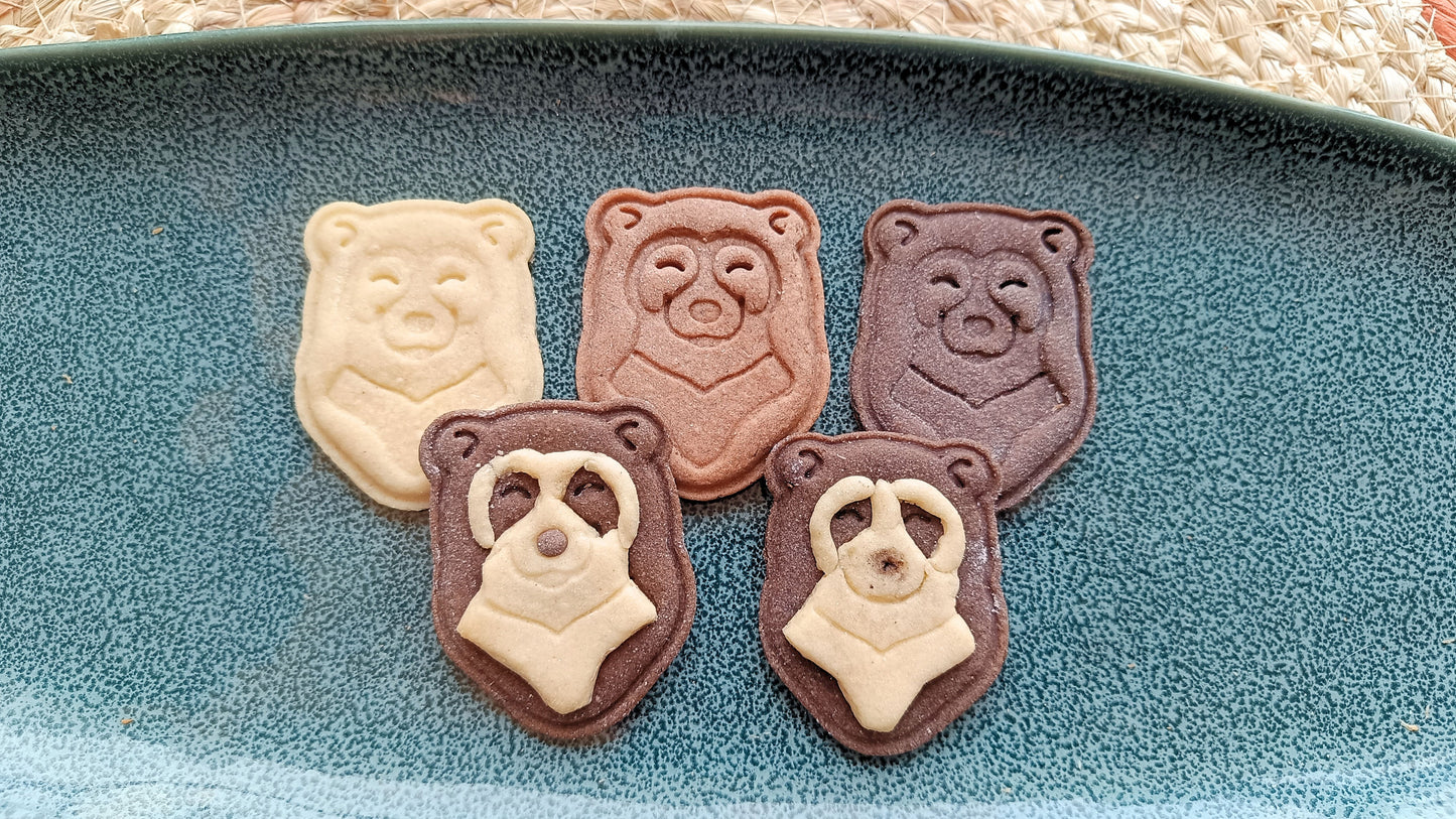 Spectacled bear - cookie cutter set